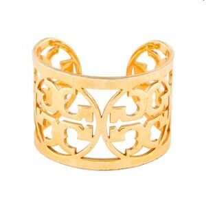 Tory Burch Gold Cutout Cuff Bracelet